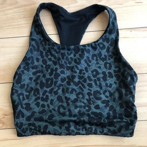 GAP Green Leopard Racer Back Top